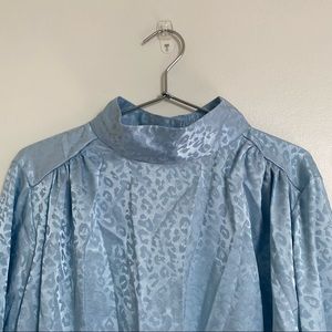 PRETTIEST BLUE satin blouse